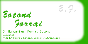 botond forrai business card